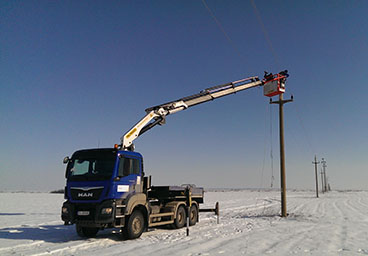 Autosasiu cu macara pt interventii PRB achizitionat cu fonduri europene prin SAB Consulting